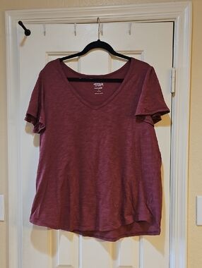 torrid Mauve V-Neck Short Sleeve Tee